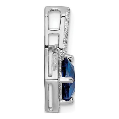 Sterling Silver CZ Glass Pendant – view 3