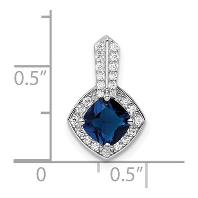 Sterling Silver CZ Glass Pendant – view 4