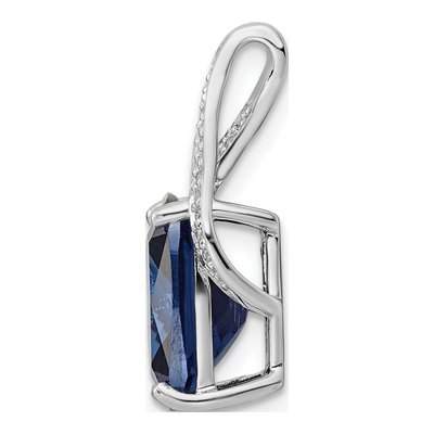 Sterling Silver CZ Slide Pendant – view 3