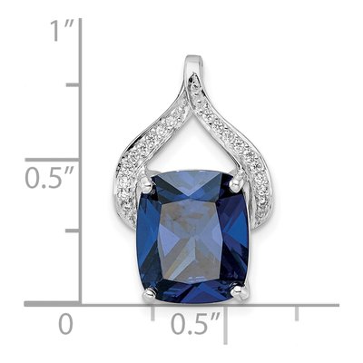 Sterling Silver CZ Slide Pendant – view 4