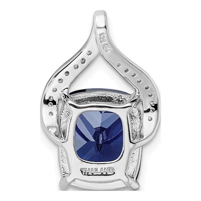 Sterling Silver CZ Slide Pendant – view 5
