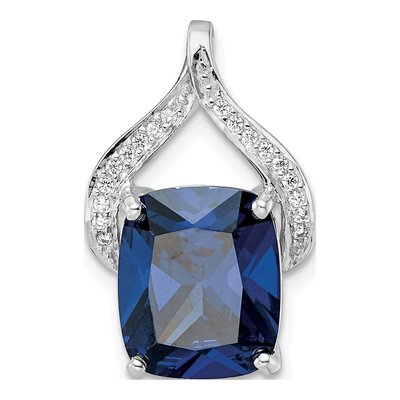 Sterling Silver CZ Slide Pendant