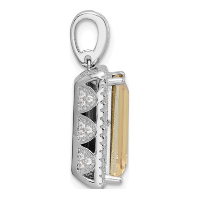 Sterling Silver CZ & Crystal Pendant – view 3
