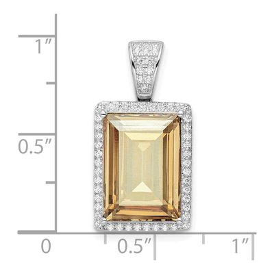 Sterling Silver CZ & Crystal Pendant – view 4