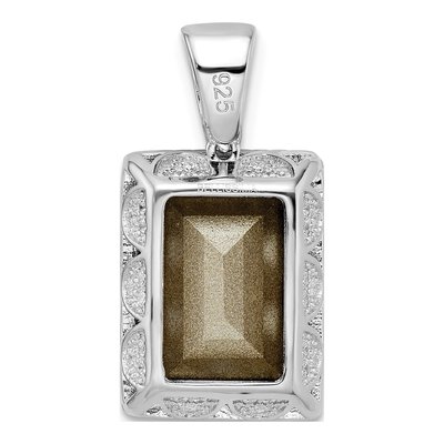 Sterling Silver CZ & Crystal Pendant – view 5
