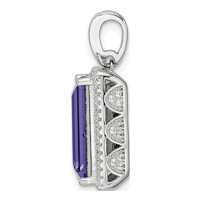 Sterling Silver CZ & Crystal Pendant – view 3