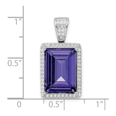 Sterling Silver CZ & Crystal Pendant – view 4