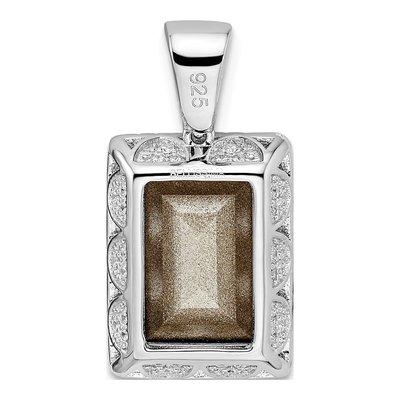 Sterling Silver CZ & Crystal Pendant – view 5