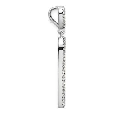 Sterling Silver Agate & CZ Slide Pendant – view 3