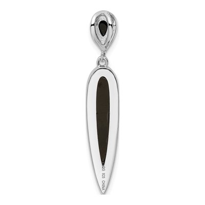 Sterling Silver Agate & CZ Slide Pendant – view 5