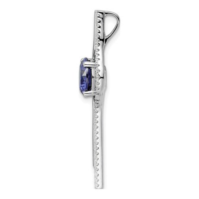 Sterling Silver CZ Slide Pendant – view 3