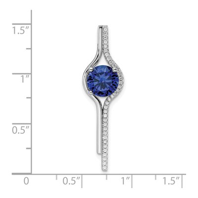Sterling Silver CZ Slide Pendant – view 4