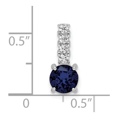 Sterling Silver CZ Pendant – view 4
