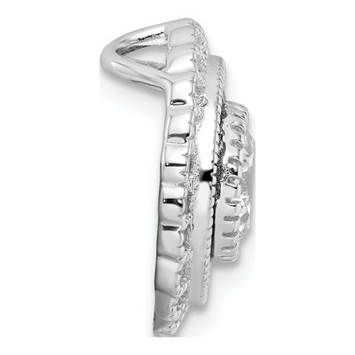 Sterling Silver CZ Round Charm – view 3