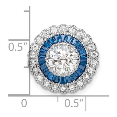 Sterling Silver CZ Round Charm – view 4