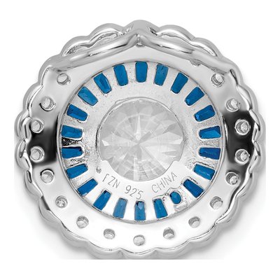 Sterling Silver CZ Round Charm – view 5