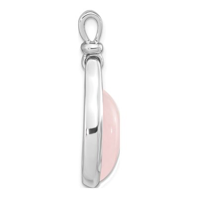Sterling Silver Quartz Oval Pendant – view 3