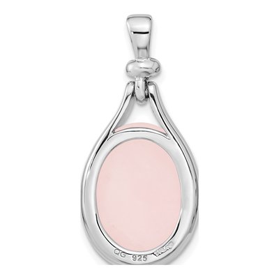 Sterling Silver Quartz Oval Pendant – view 5