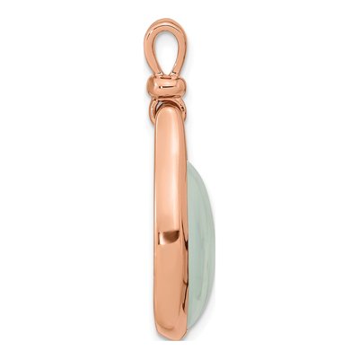 Rose Gold-Plated Sterling Silver Green Chalcedony Pendant – view 2