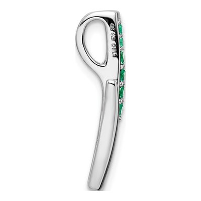 Sterling Silver CZ Slide Pendant – view 3