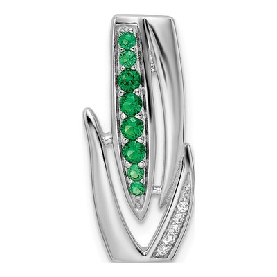 Sterling Silver CZ Slide Pendant
