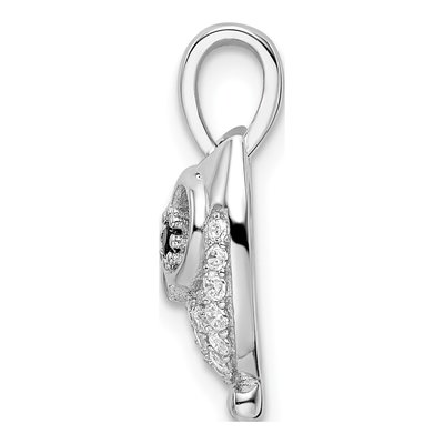 Sterling Silver CZ Owl Pendant – view 3