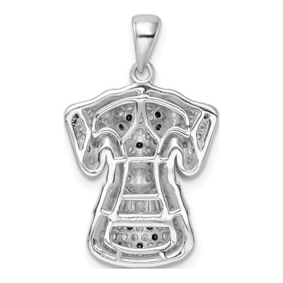 Sterling Silver CZ Dalmatian Pendant – view 5