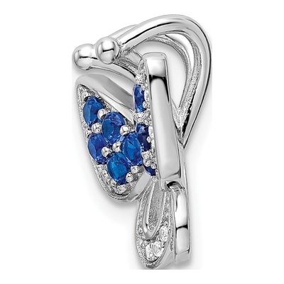 Sterling Silver CZ Butterfly Slide Pendant – view 3