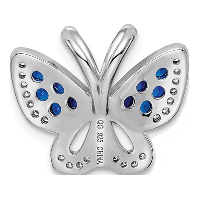 Sterling Silver CZ Butterfly Slide Pendant – view 5