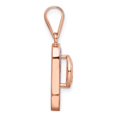 Rose Gold-Plated Sterling Silver Lab-Created Opal Flip Flop Pendant – view 3