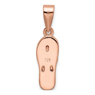 Rose Gold-Plated Sterling Silver Lab-Created Opal Flip Flop Pendant – view 5