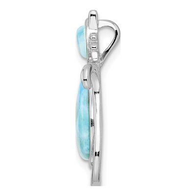 Sterling Silver Larimar Cat Slide Pendant – view 3