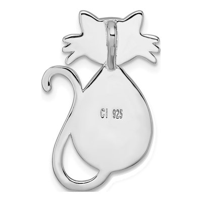 Sterling Silver Larimar Cat Slide Pendant – view 5