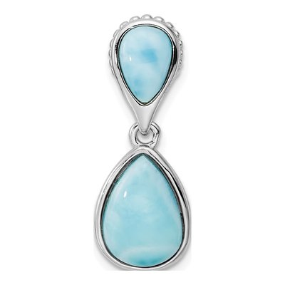 Sterling Silver Larimar Teardrop Pendant