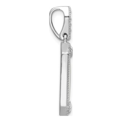 Sterling Silver Lab-Created Opal & CZ Beaded Pendant – view 3