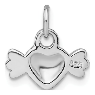 Sterling Silver Crystal Girls' Heart Candy Pendant – view 5
