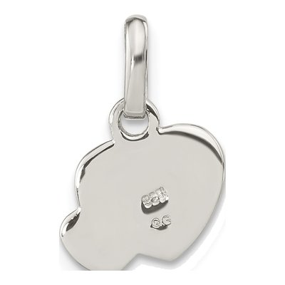 Sterling Silver Girls' Pink Enamel Double Heart Pendant – view 5