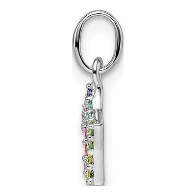Sterling Silver Crystal Girls' Rainbow Star Pendant – view 3