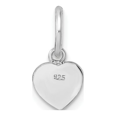 Sterling Silver Girls' Rainbow Enamel Heart Pendant – view 5