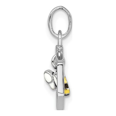 Sterling Silver Girls' Enameled Bee Hive Pendant – view 3