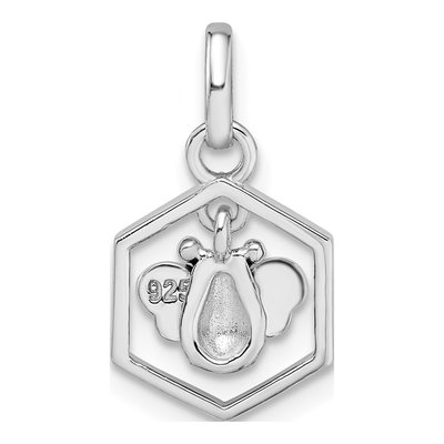 Sterling Silver Girls' Enameled Bee Hive Pendant – view 5