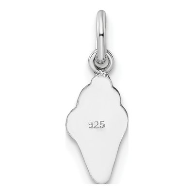 Sterling Silver Girls' Enamel Ice Cream Pendant – view 5