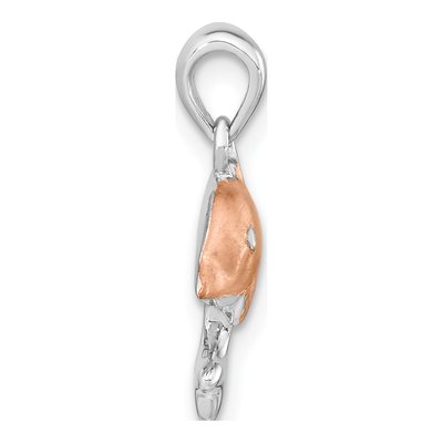 Rose Gold-Plated Sterling Silver Girls' Dolphin Pendant – view 3