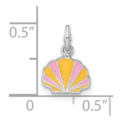 Sterling Silver Girls' Enamel Shell Pendant – view 4