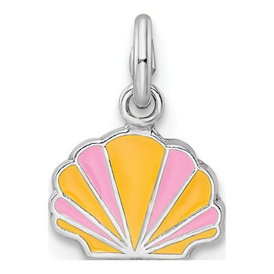 Sterling Silver Girls' Enamel Shell Pendant