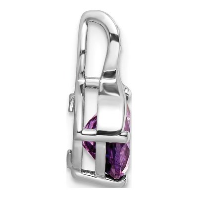 Sterling Silver Amethyst & White Topaz Circle Pendant – view 3