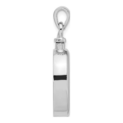 Sterling Silver Enamel Oval Pendant – view 2