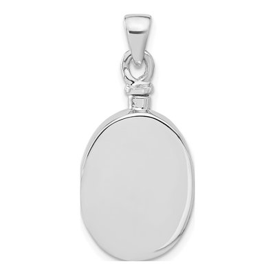 Sterling Silver Enamel Oval Pendant – view 3