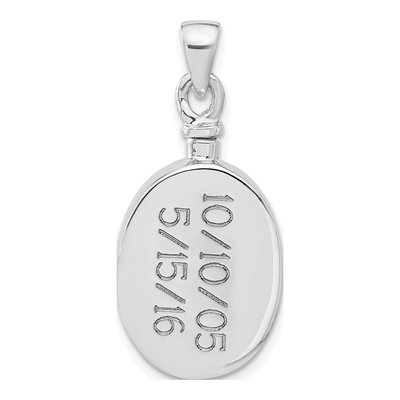 Sterling Silver Enamel Oval Pendant – view 6