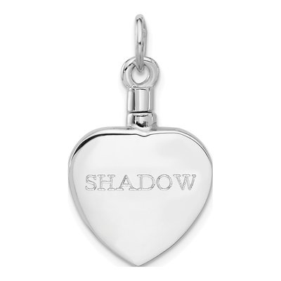Sterling Silver Cat Ash Holder Heart Pendant – view 7